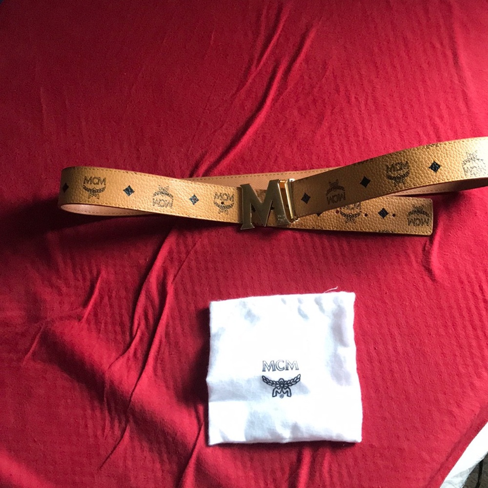 MCM BELT BROWN SIZE 36-40